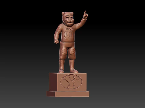 NCAA -BYU COUGARS FOOTBALL MASCOT STATUE - 3D PRINT 3D Print Model