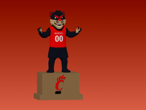 NCAA - CINCINNATI BEARCATS FOOTBALL MASCOT STATUE 3D-Druckmodell