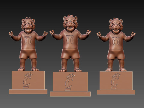 NCAA - CINCINNATI BEARCATS FOOTBALL MASCOT STATUE 3D-Druckmodell