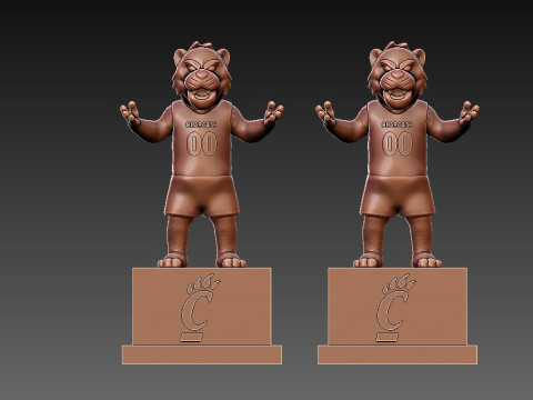 NCAA - CINCINNATI BEARCATS FOOTBALL MASCOT STATUE 3D-Druckmodell
