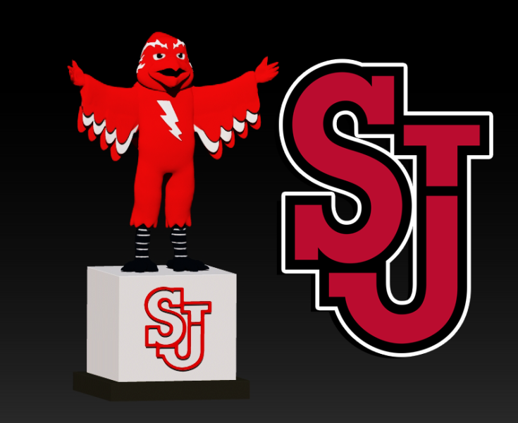 NCAA - ST JOHNS UNIVERSITY MASCOT STATUE - 3D PRINT 3D 프린트 모델 .c4d .max .obj .3ds .fbx .stl .blend 