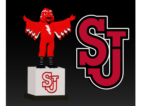 NCAA - ST JOHNS UNIVERSITY MASCOT STATUE - 3D PRINT 3D Принт Модель