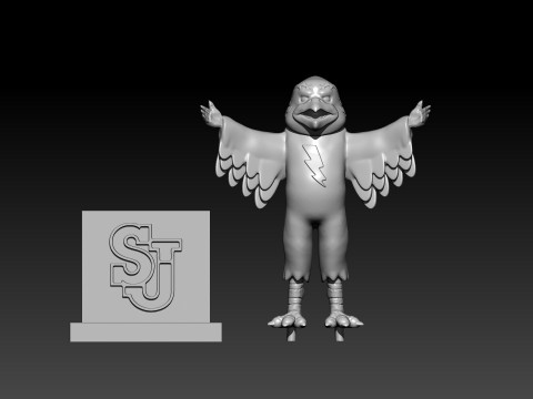 NCAA - ST JOHNS UNIVERSITY MASCOT STATUE - 3D PRINT 3D 프린트 모델