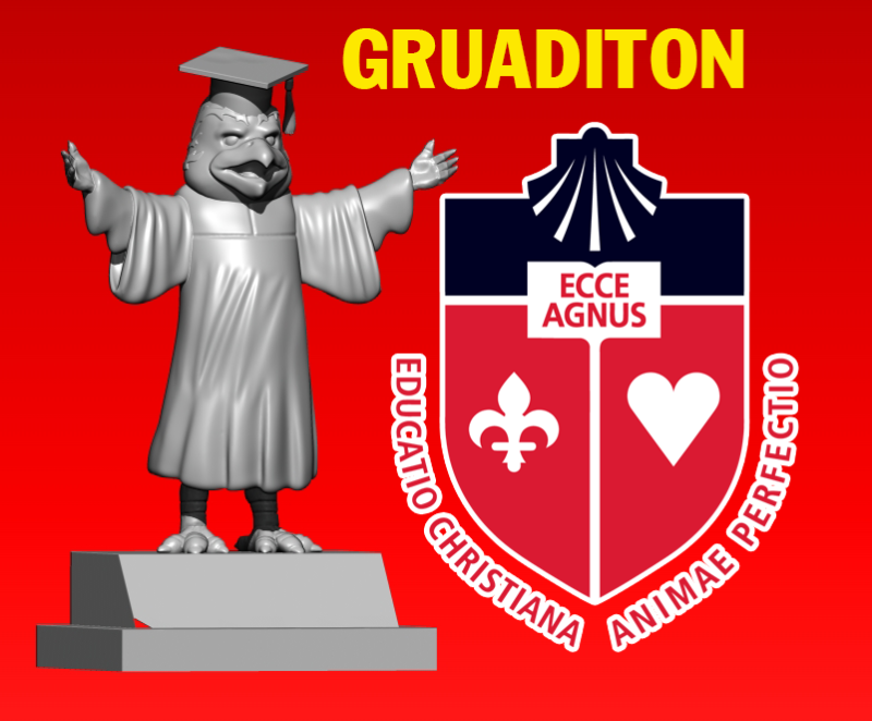 GRADUATION MASCOT ST JOHNS UNIVERSITY - 3D PRINT 3D Принт Модель .c4d .max .obj .3ds .fbx .stl .blend 