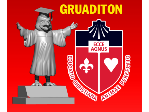 GRADUATION MASCOT ST JOHNS UNIVERSITY - 3D PRINT 3D Принт Модель