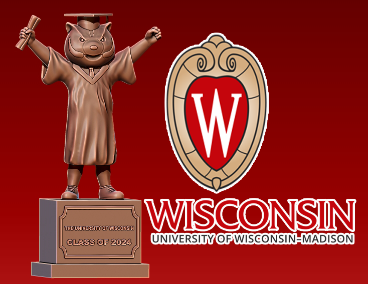 GRADUATION MASCOTUNIVERSITY OF WISCONSIN - 3D PRINT 3D-Druckmodell .c4d .max .obj .3ds .fbx .stl .blend 