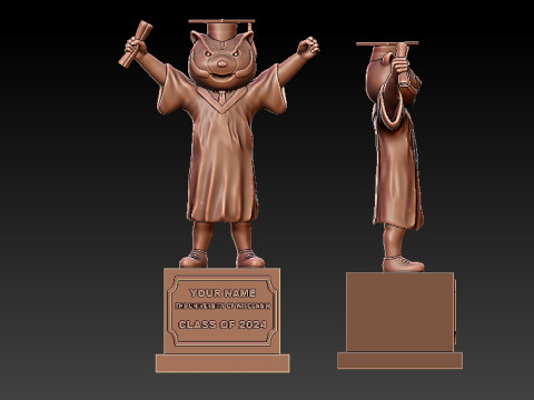 GRADUATION MASCOTUNIVERSITY OF WISCONSIN - 3D PRINT 3D-Druckmodell