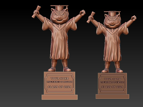 GRADUATION MASCOTUNIVERSITY OF WISCONSIN - 3D PRINT 3D-Druckmodell
