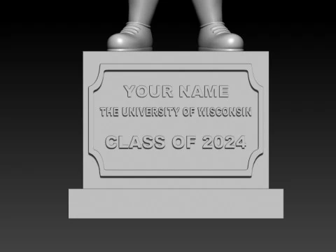 GRADUATION MASCOTUNIVERSITY OF WISCONSIN - 3D PRINT 3D Print Model