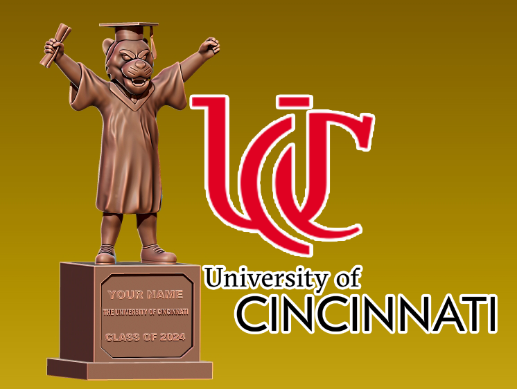 GRADUATION MASCOT UNIVERSITY OF CINCINNATI - 3D PRINT Modello di stampa 3D .c4d .max .obj .3ds .fbx .stl .blend 
