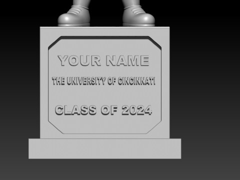 GRADUATION MASCOT UNIVERSITY OF CINCINNATI - 3D PRINT Modello di stampa 3D