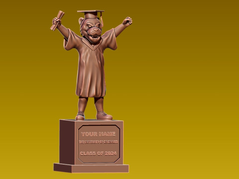 GRADUATION MASCOT UNIVERSITY OF CINCINNATI - 3D PRINT Modello di stampa 3D
