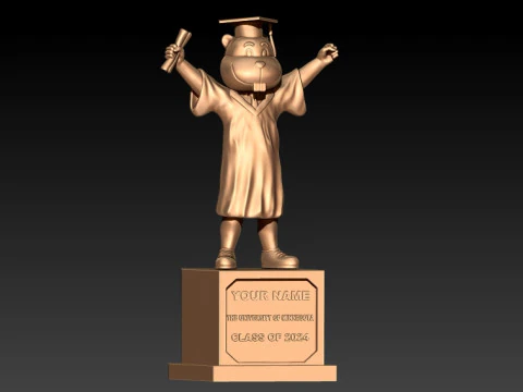 GRADUTION MASCOT MINNESOTA UNIVERSITY MASCOT STATUE - 3D PRINT 3D Print Model