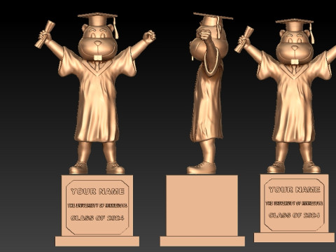 GRADUTION MASCOT MINNESOTA UNIVERSITY MASCOT STATUE - 3D PRINT 3D प्रिंट मॉडल