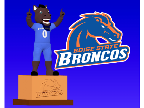 NCAA - BOISE STATE BRONCOS FOOTBALL MASCOT STATUE - 3D PRINT 3Dプリントモデル