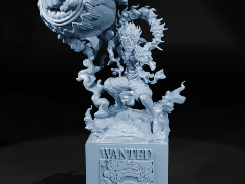 LUFFY NIKA - ENGRANAJE 5 - UNA PIEZA - PARTE DIVIDIDA - MODELO DE IMPRESI&Oacute;N 3D Modelo de impresión 3D