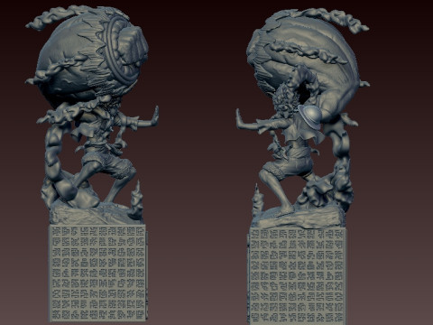 LUFFY NIKA - GEAR 5 - ONE PIECE - SPLIT PART - 3D PRINT MODEL Model do druku 3D