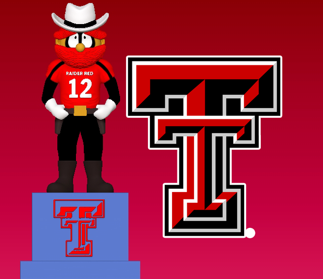 NCAA - TEXAS TECH RED RAIDERS FOOTBALL MASCOT STATUE - 3D PRINT Modèles 3D en vedette .c4d .max .obj .3ds .fbx .stl .blend 