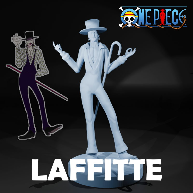 LAFFITTE - BLACKBEARD PIRATES - ONE PIECE 3D-Druckmodell .c4d .max .obj .3ds .fbx .stl .blend 
