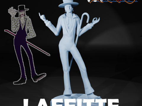 LAFFITTE - BLACKBEARD PIRATES - ONE PIECE 3D Принт Модель