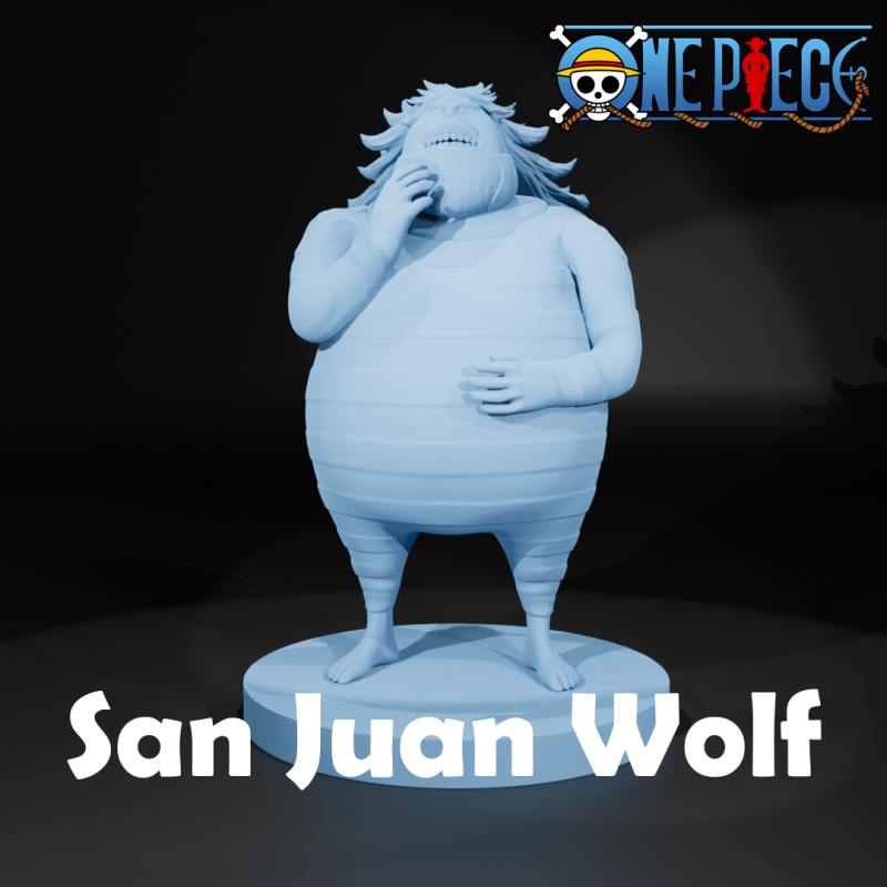 SANJUAN WOLF - BLACKBEARD PIRATES - ONE PIECE - 3d print 3D Принт Модель .c4d .max .obj .3ds .fbx .stl .blend 