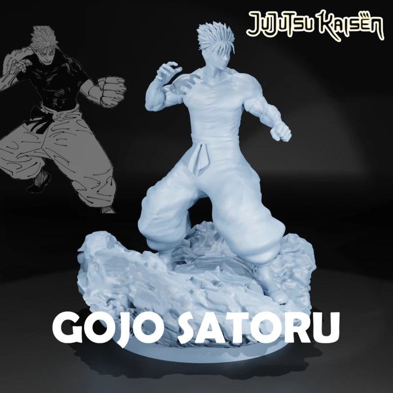 GOJO Satoru - JUJUTSU KAISEN - 3D BASKI 3D Baskı Modeli .c4d .max .obj .3ds .fbx .stl .blend 