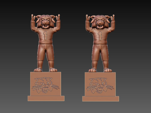 NCAA - OHIO BOBCATS MASCOT STATUE - 3D PRINT 3D Print Model