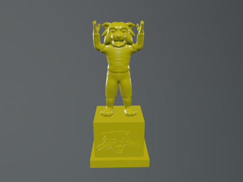 NCAA - OHIO BOBCATS MASCOT STATUE - 3D PRINT 3D Print Model