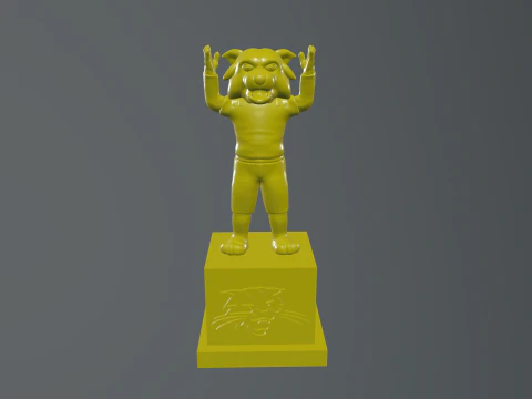 NCAA - OHIO BOBCATS MASCOT STATUE - 3D PRINT 3D Print Model