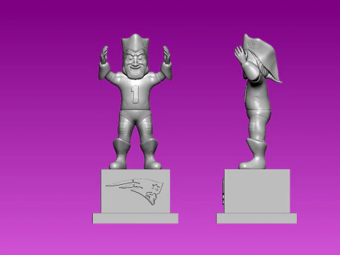 NFL - New England Patriots mascot statue 3D Print Model