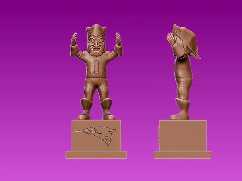 NFL - New England Patriots mascot statue 3D Print Model