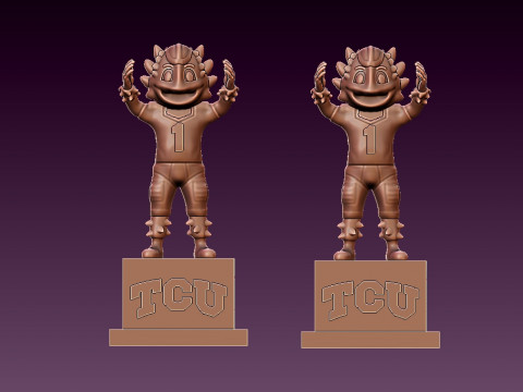 NCAA - TCU Horned Frogs mascot statue - 3d Print 3D printmodel