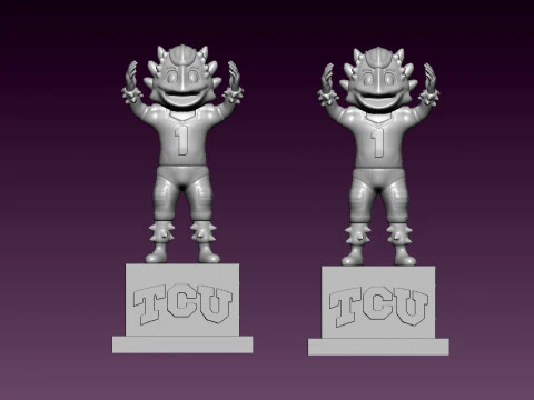 NCAA - TCU Horned Frogs mascot statue - 3d Print 3D Print Model