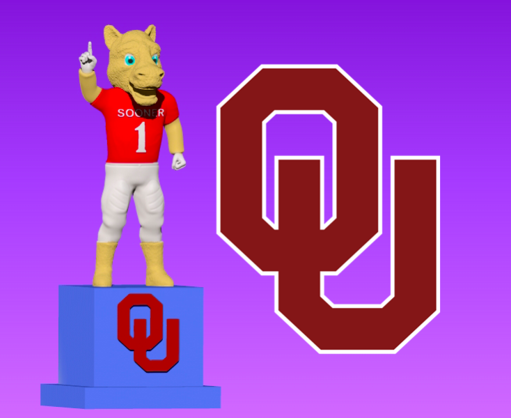 NCAA - Oklahoma Sooners mascot statue - 3d Print 3D Принт Модель .c4d .max .obj .3ds .fbx .stl .blend 