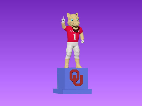 NCAA - Oklahoma Sooners mascot statue - 3d Print 3D Принт Модель