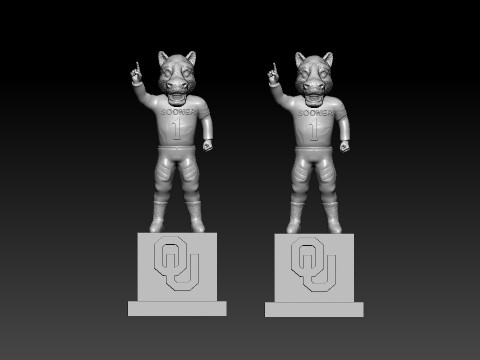 NCAA - Oklahoma Sooners mascot statue - 3d Print 3D Принт Модель