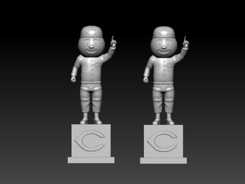MLB - Mr RED mascot statue - Cincinnati Reds - 3d Print 3Dプリントモデル