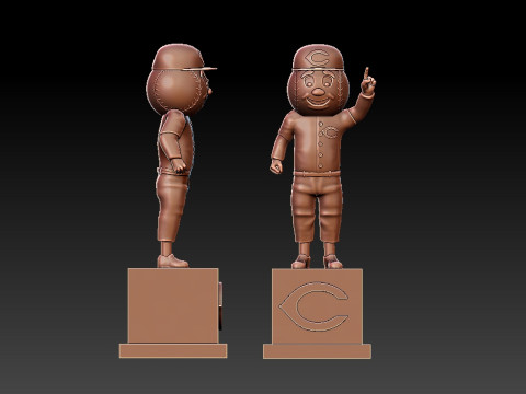 MLB - Mr RED mascot statue - Cincinnati Reds - 3d Print 3Dプリントモデル