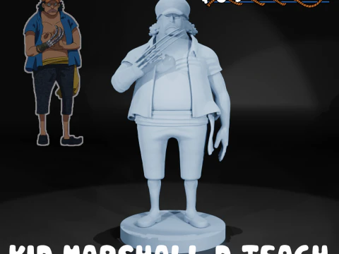 Marshall D Ensine jovens - ONE PIECE - IMPRESSÃO 3D Modelo de Impressão 3D