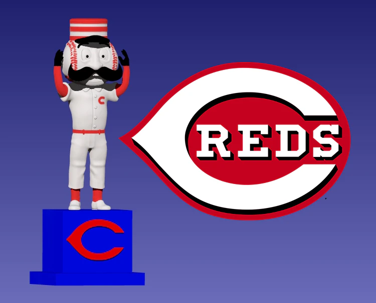 MLB - Mr Redlegs - Cincinnati Reds - 3d Print 3D Print Model .c4d .max .obj .3ds .fbx .stl .blend 
