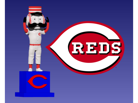 MLB - Mr Redlegs - Cincinnati Reds - 3d Print 3D Принт Модель