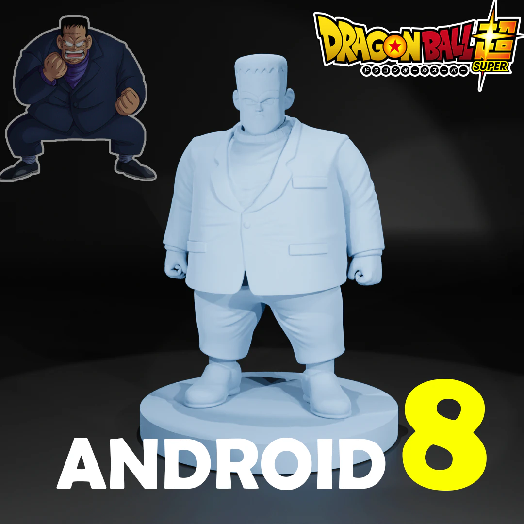 Android 8 - DRAGON BALL - 3D PRINT 3D Print Model .c4d .max .obj .3ds .fbx .stl .blend
