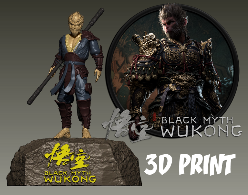 Black Myth Wukong - CHINA GAME - 3D Print 3D Принт Модель .c4d .max .obj .3ds .fbx .stl .blend 