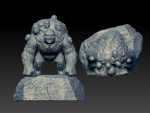 Black Myth Wukong boss - Chinese game - 3d Print Model do druku 3D