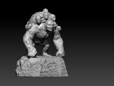Black Myth Wukong boss - Chinese game - 3d Print Model do druku 3D