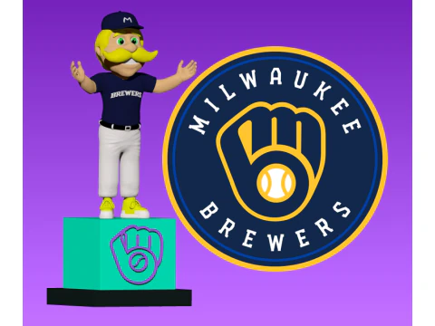 MLB - Milwaukee Brewers maskot heykeli - 3d Baskı 3D Baskı Modeli