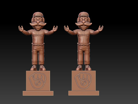 MLB - Milwaukee Brewers mascot statue - 3d Print 3D 打印模型