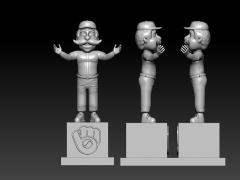 MLB - Milwaukee Brewers mascot statue - 3d Print 3D 打印模型