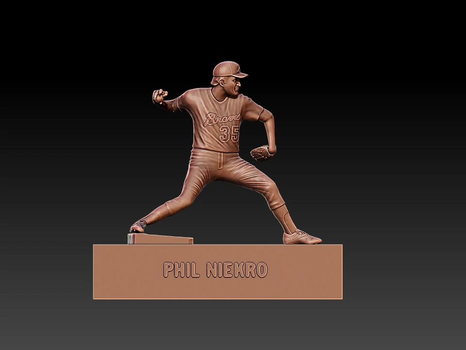Phil Niekro - American baseball player - MLB 3D Print Model .c4d .max .obj .3ds .fbx .stl .blend 