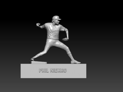 Phil Niekro - American baseball player - MLB 3D Print Model